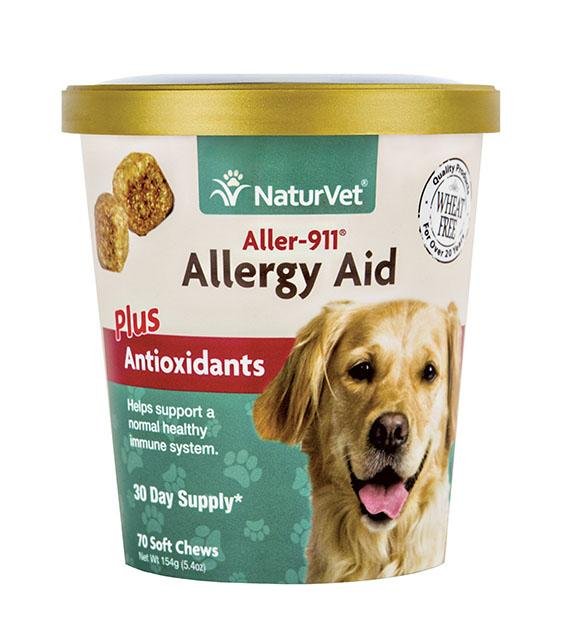 20% OFF:  NaturVet Aller-911® Allergy Aid Plus Antioxidants (Skin, Respiratory & Immunity) Soft Chew Dog Supplement (70 Count)
