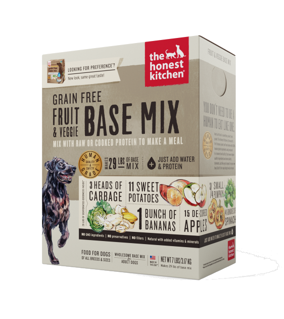 The Honest Kitchen Grain Free Preference Fruit & Veggie Base-Mix Recipe Dehydrated Dog Food