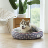 Ohpopdog Peranakan Inspired Bunga Peach 6 Reversible Dog Bed with Dog 01