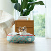 Ohpopdog Peranakan Inspired Straits Mint 17 Reversible Dog Bed with Small Dog