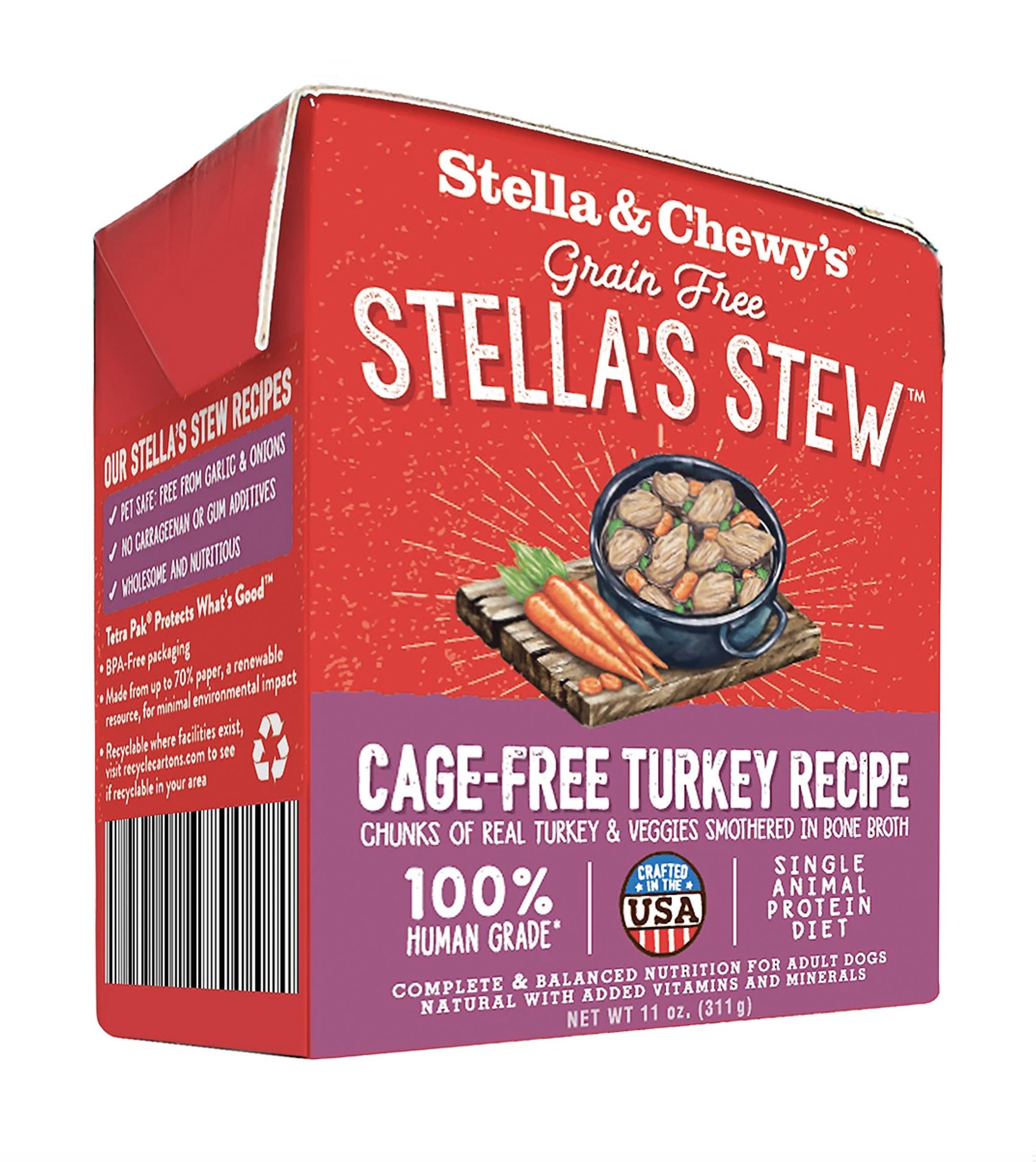 Stella Chewy's Grain Free Stews Cage-Free Turkey Wet Dog Food
