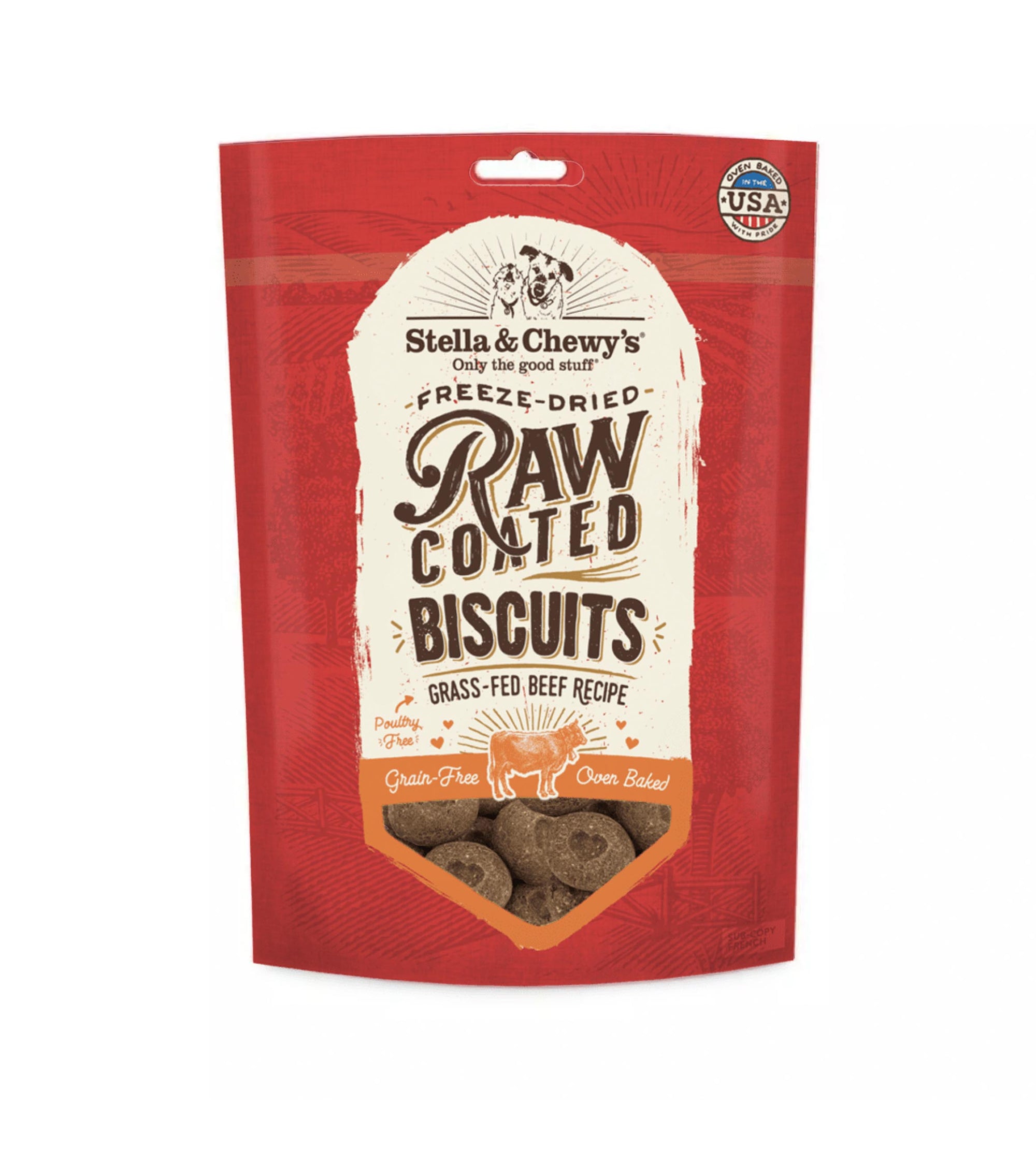 Stella & Chewy’s Raw Coated Biscuits (Beef) Dog Treats