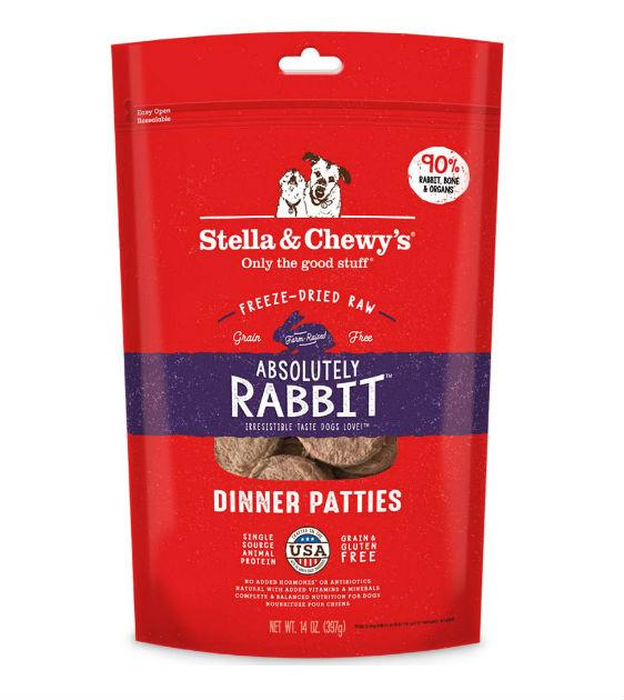 Stella Chewy s Freeze Dried Rabbit Dinner Patties Dog Food