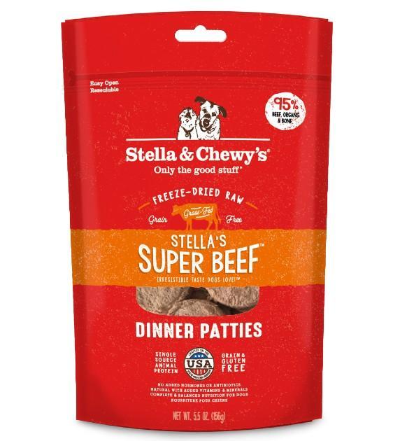 Stella Chewy s Freeze Dried Dinner Patties Dog Food Beef