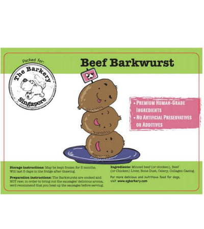 The Barkery Barkwurst Frozen Dog Food