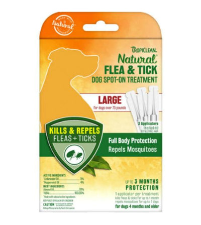 TropiClean Natural Flea & Tick Spot On for Dogs
