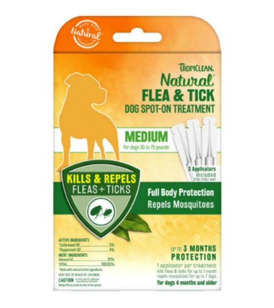 TropiClean Natural Flea Tick Spot On for Dogs Good Dog People