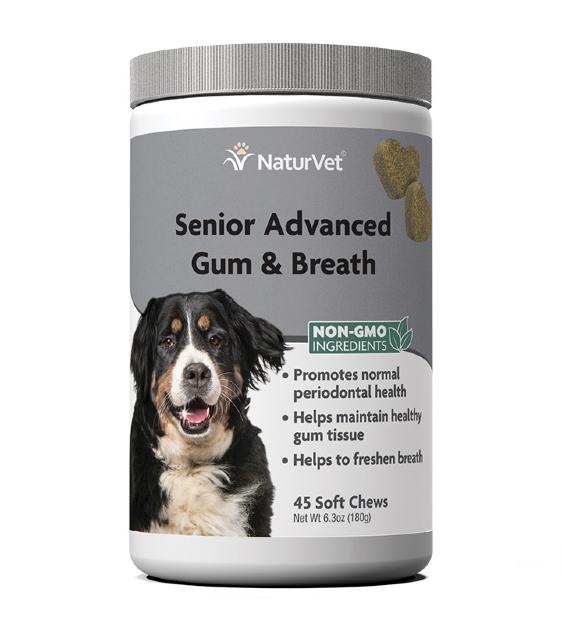 20% OFF:  NaturVet Senior Advanced Gum and Breath Soft Chews (45 Count)