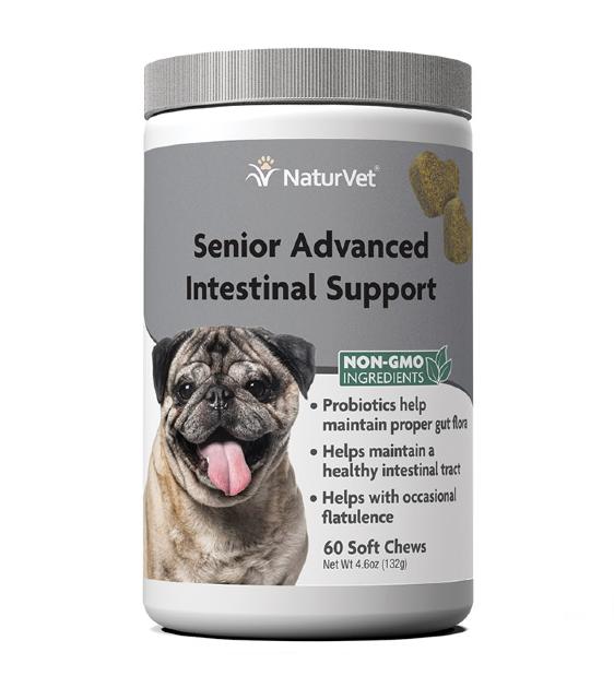 20% OFF:  NaturVet Senior Advanced Intestinal Support Soft Chews (60 Count)