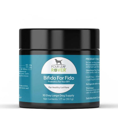 Four Leaf Rover (BIFIDO FOR FIDO) Multi-Strain Probiotics With Organic Prebiotics Dog Supplements