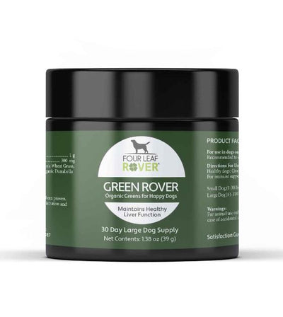 Four Leaf Rover (GREEN ROVER) Organic Greens to Maintain Healthy Liver Function Dog Supplements