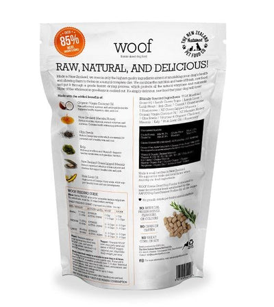 Woof Freeze Dried Raw Wild Brushtail Dog Food