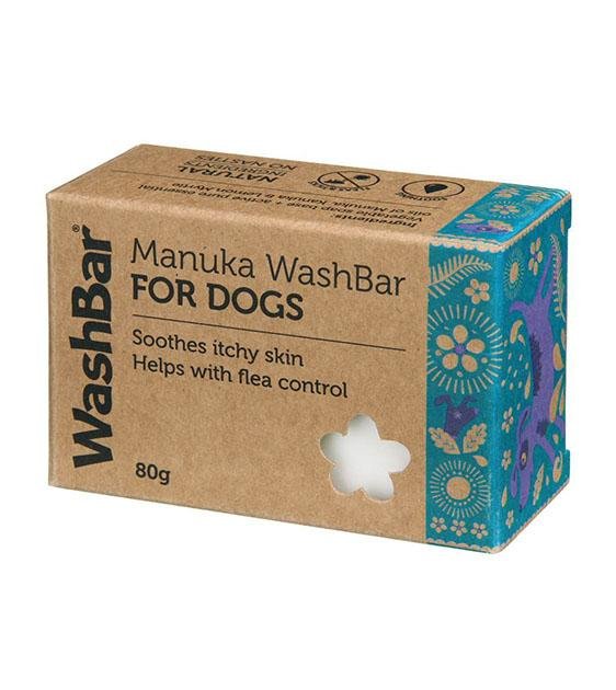 WashBar Natural Manuka Soap for Dogs & Cats (Itch Relief, Flea & Tick Prevention)