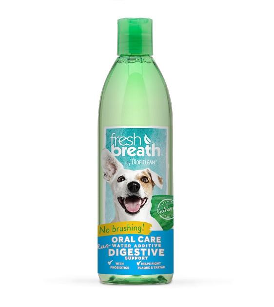 Tropiclean Fresh Breath - No Brushing Water Additive Plus Digestive Support for Dogs