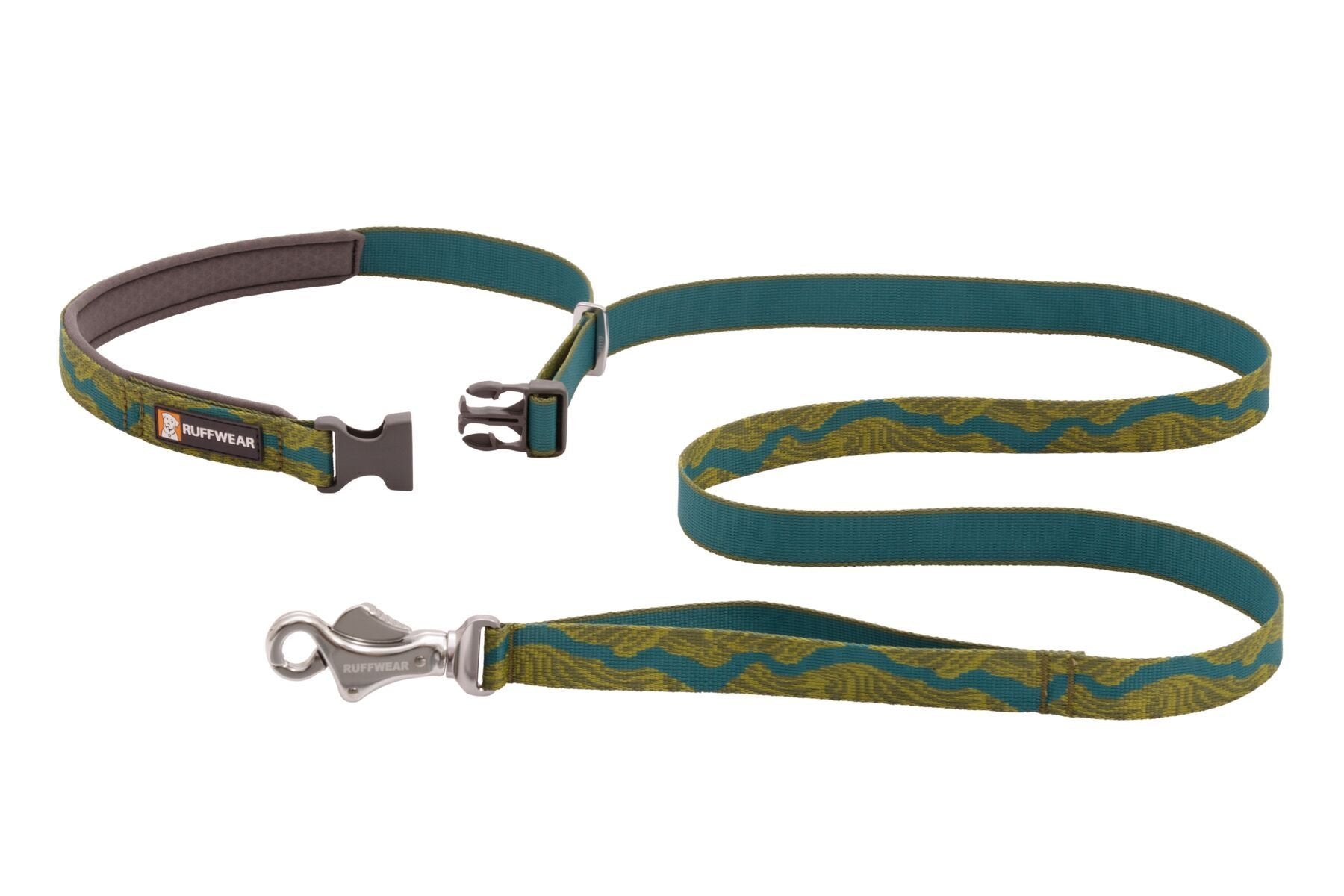 Ruffwear Flat Out Patterned Multi Function Dog Leash Alpenglow