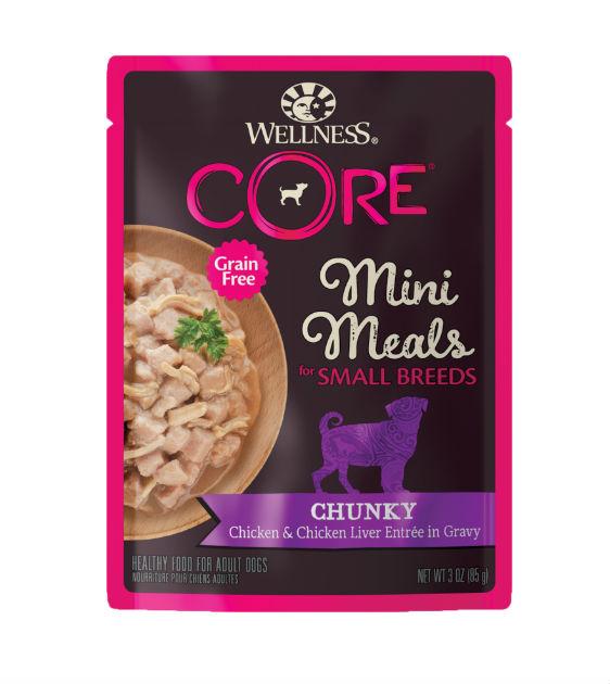 20% OFF: Wellness CORE Small Breed Mini Meals Chunky Chicken & Chicken Liver Dog Food Mixer