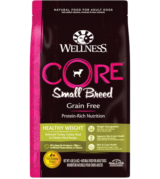 Wellness Core Grain Free Small Breed Healthy Weight Dry Dog Food