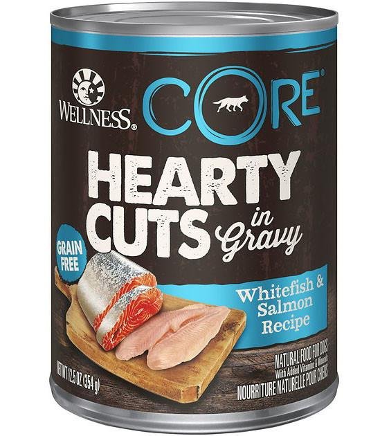 20% OFF + FREE MAT: Wellness Core Hearty Cuts Whitefish & Salmon Canned Dog Food