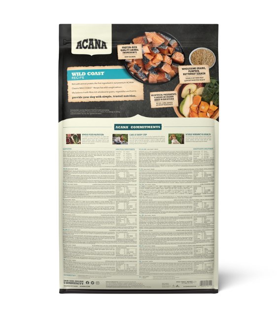 Acana dog clearance food nutritional information