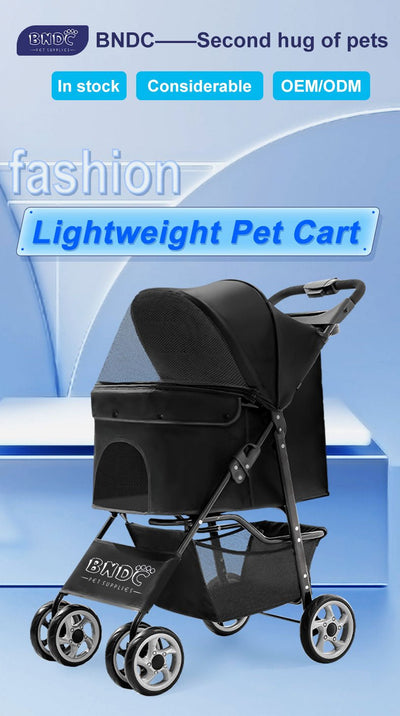 BNDC 102 Pram & Stroller For Dogs & Cats (Black) - Good Dog People™