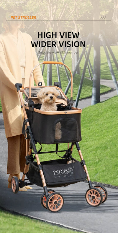 BNDC 103 Pram & Stroller For Dogs & Cats (Black) - Good Dog People™