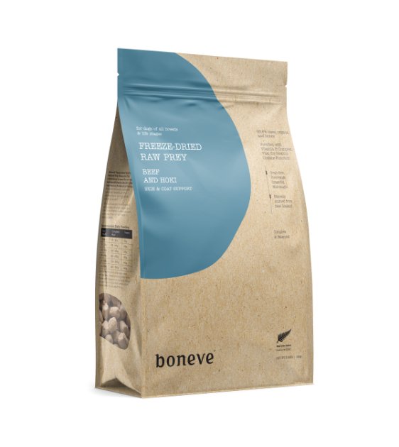 $18.90 ONLY [CLEARANCE]: Boneve Earthmade Freeze-Dried Raw Prey Dry Dog Food (Beef & Hoki)