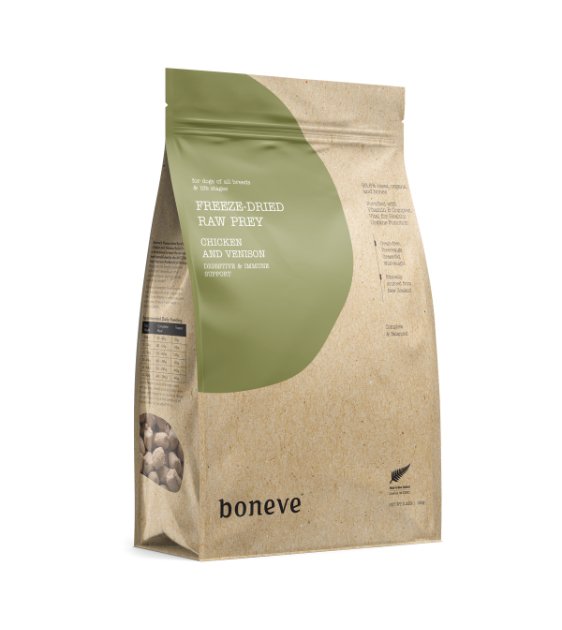 $18.90 ONLY [CLEARANCE]: Boneve Earthmade Freeze-Dried Raw Prey Dry Dog Food (Chicken & Venison)