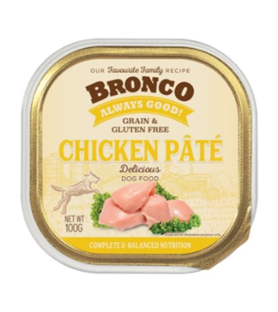 Bronco Chicken Pâté Tray Wet Dog Food