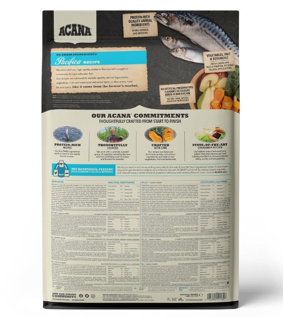 Acana pacifica 2025 dog food ingredients