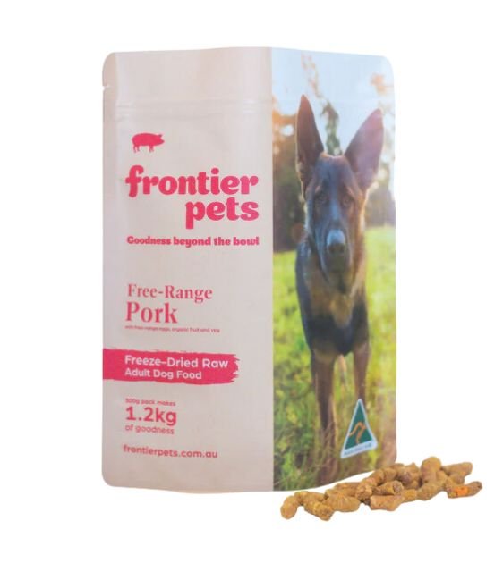 Frontier Pets Freeze Dried Raw Dog Food Free Range Pork Good