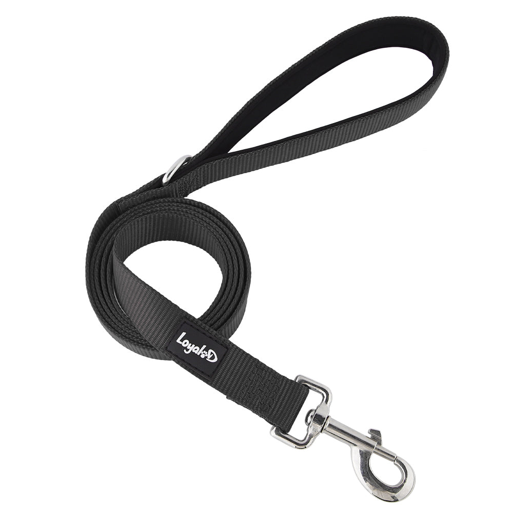Loyal.D Fix.D Comfort Black Dog Leash (Neoprene Handle) - Good Dog People™
