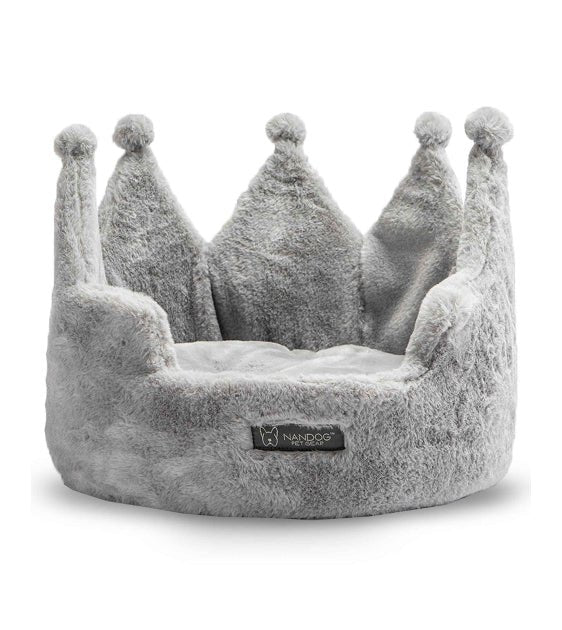Nandog Pet Gear Cloud Crown Bed (Grey) for Dogs and Cats Good