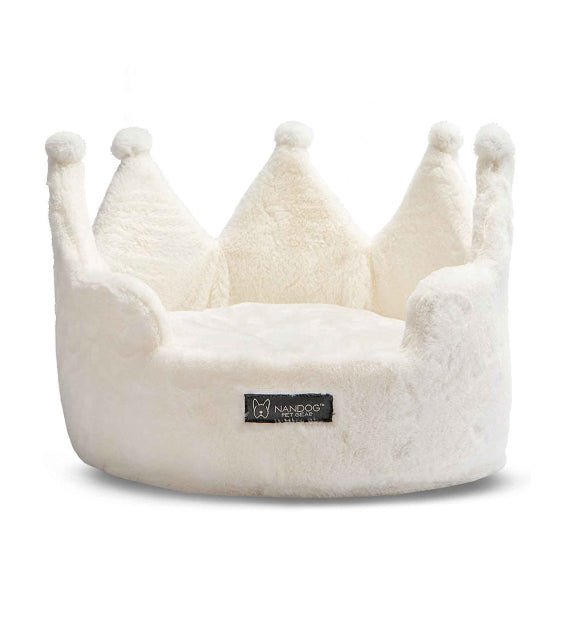Nandog Pet Gear Cloud Crown Bed (Ivory) for Dogs and Cats Good