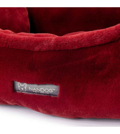 Nandog Pet Gear Cloud Reversible Bed (Burgundy) for Dogs and Cats - Good Dog People™