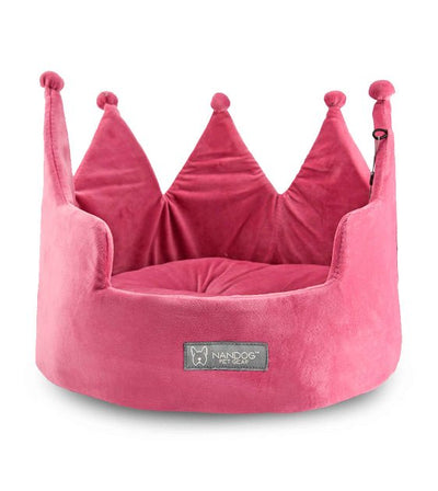 Nandog Pet Gear Crown Bed (Pink) for Dogs and Cats - Good Dog People™