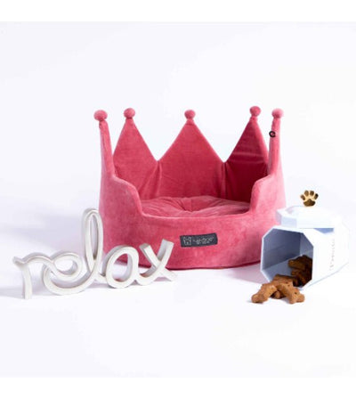 Pink Crown Dog Bed Nandog Pet Gear Crown Bed (Pink) For Dogs And