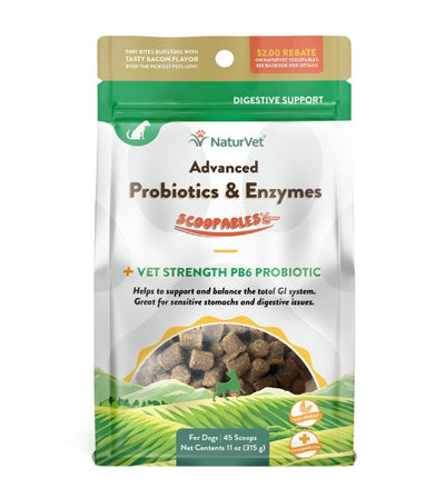 NaturVet Scoopables (Tiny Bites With Bacon Flavour) Advanced Probiotics & Enymes Vet Strength PB6 Probiotics Dog Supplement - Good Dog People™