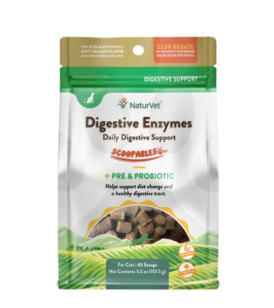 NaturVet Scoopables Digestive Enzymes Daily Digestive Support For Cats