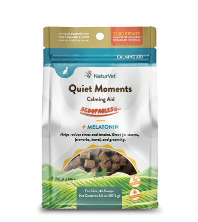 NaturVet Scoopables (Tiny Bites With Bacon Flavour) Quiet Moments Calming Aid for Cats - Good Dog People™