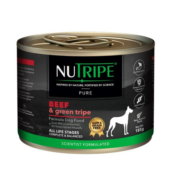 Nutripe Pure Beef Green Tripe Gum Grain Free Canned Dog Food
