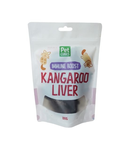 PetCubes Dog Cat Treats Kangaroo Liver Good Dog People