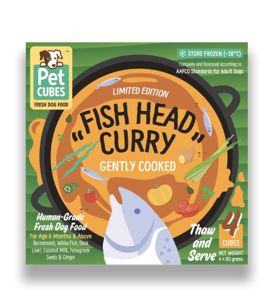 PetCubes Gently Cooked Dog Food (Fish Head Curry)