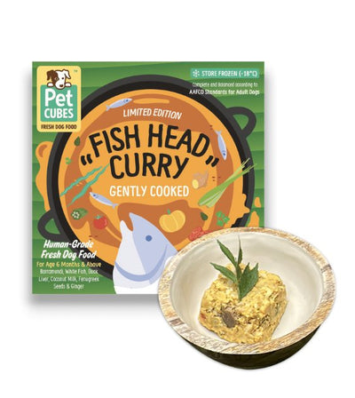 PetCubes Gently Cooked Dog Food (Fish Head Curry) - Good Dog People™