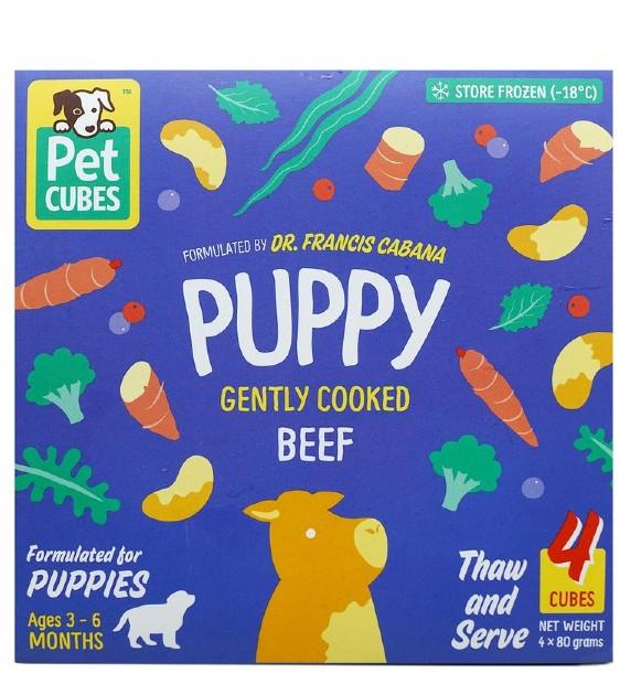 Buy PetCubes Cooked Dog Food (Puppy Beef)