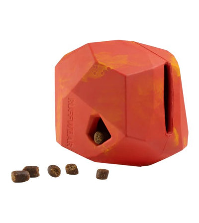 Ruffwear Gnawt-a-Rock™ Natural Rubber Treat Dispenser Throw Dog Toy (Red Sumac) - Good Dog People™