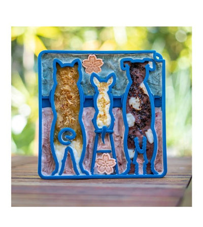 SodaPup Enrichment Feeding Tray For Dogs (Square / Blue Waiting Dogs) - Good Dog People™