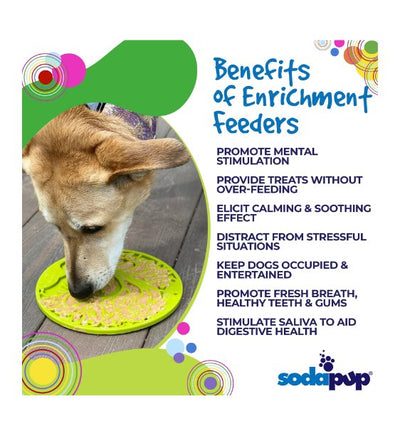 SodaPup Enrichment Lick Mat With Suction Cups For Dogs (Round / Green Tree Of Life) - Good Dog People™