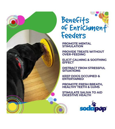 SodaPup Enrichment Lick Mat With Suction Cups For Dogs (Round / Yellow Duckies) - Good Dog People™