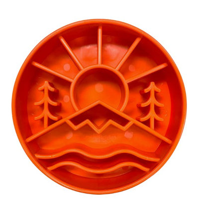 SodaPup Enrichment Slow Feeder Bowl For Dogs (Round / Orange Great Outdoors) - Good Dog People™