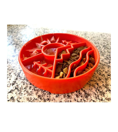 SodaPup Enrichment Slow Feeder Bowl For Dogs (Round / Orange Great Outdoors) - Good Dog People™